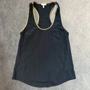Joie Womens Top Black Silk Racerback Tank Size S
